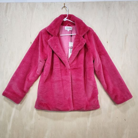 Vigoss Pink Faux Women Coat Size S - Picture 1 of 5